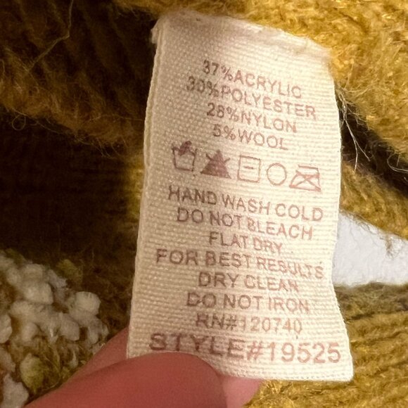 Oversized Slouchy Whimsigoth Granola Gold Speckled Cardigan Chunky Long Teacher - Picture 12 of 13